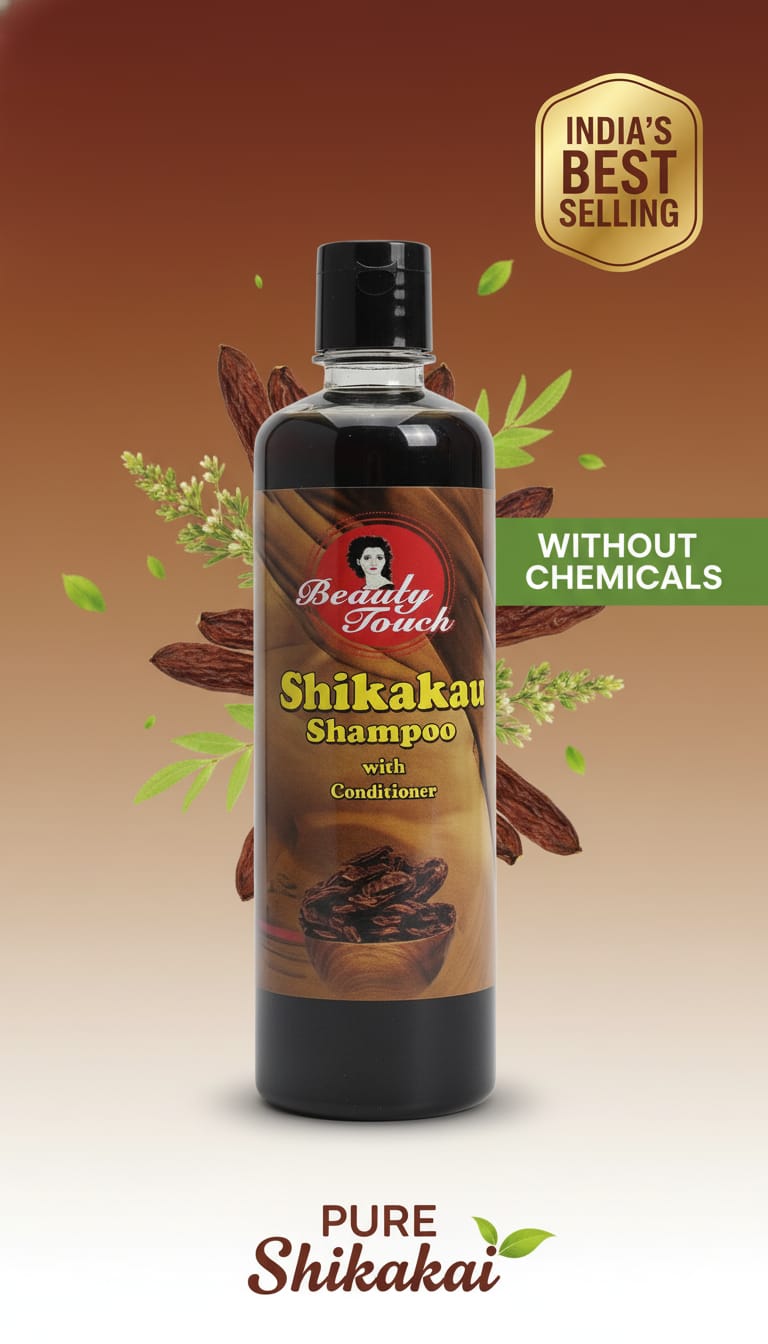 Beauty Touch Pure Shikakai Shampoo with Conditioner – India’s Best-Selling Herbal Hair Cleanser (No Chemicals)